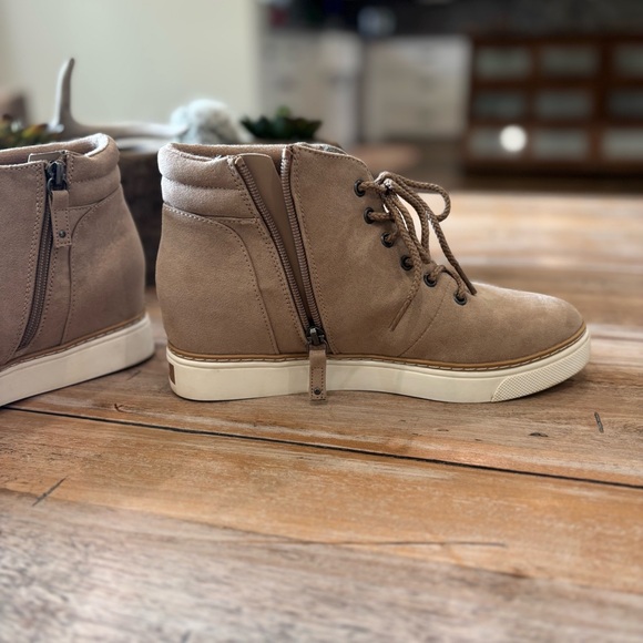 Dr Scholls Women's 8M Irene High Top Wedge Zip Lace Up Sneaker Boot - Picture 7 of 11